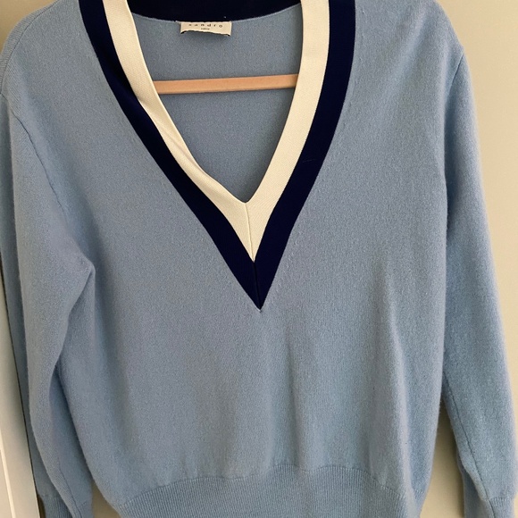 Sandro wool and cashmere v neck sweater - Picture 1 of 3